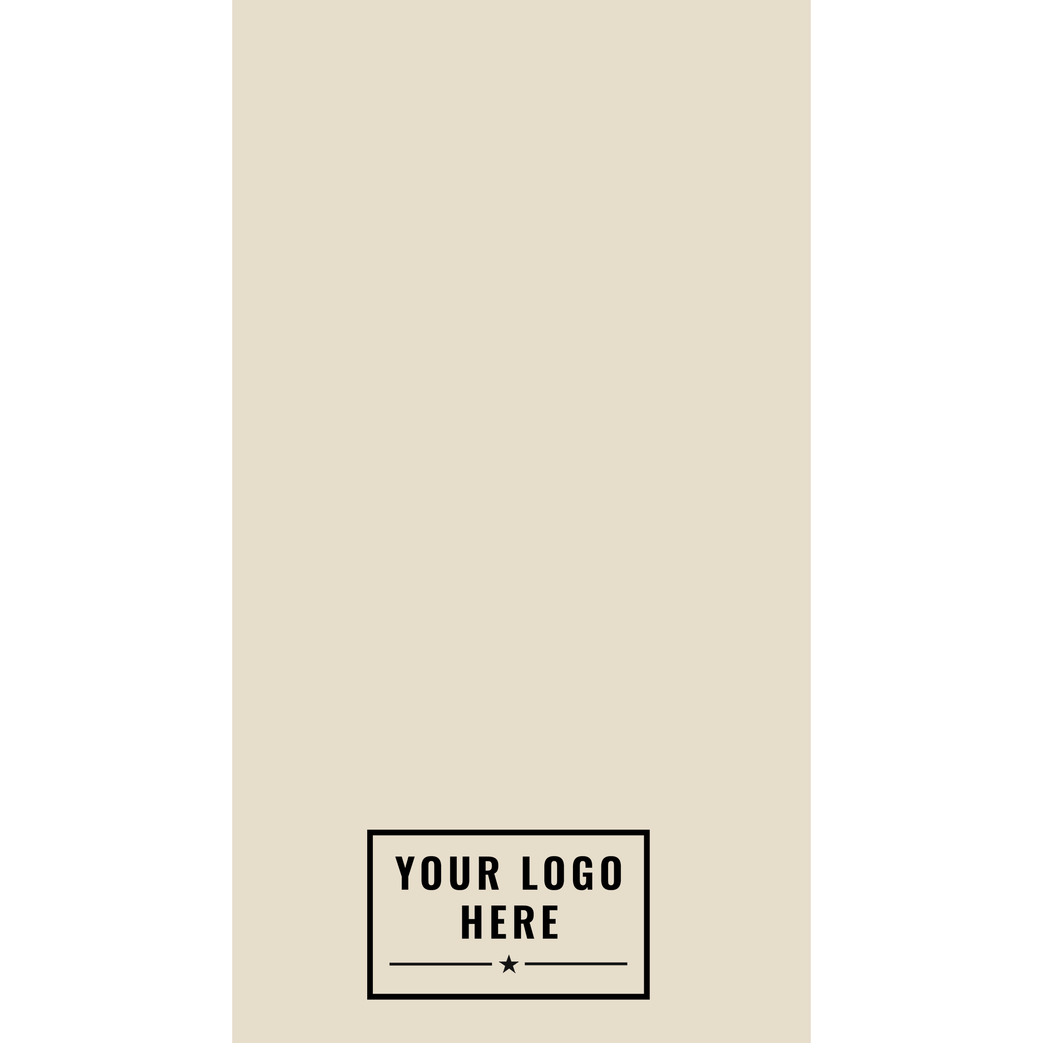 Runner, Custom Drop Cloth, Beige (Natural) Cotton Canvas, 28 Inches x 120 Inches with Logo